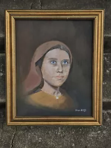 Will Arey Portrait of Woman Painting on Canvas Estate Find - Picture 1 of 8