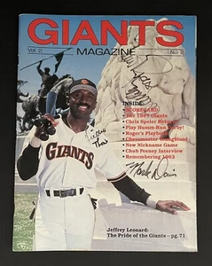 1987 San Francisco Giants Magazine Autographed by 4 Players Signed - Picture 1 of 3
