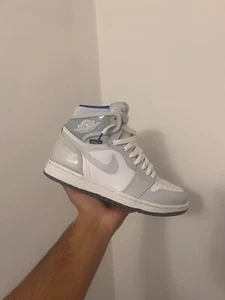 Nike Air Jordan 1 High Zoom Trainers White/Racer Blue UK6/US7/EU40 - Picture 1 of 4