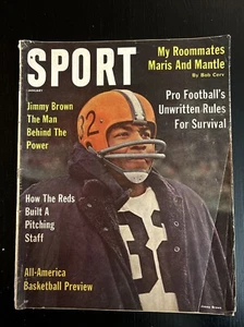 JIMMY BROWN Cleveland Browns HOF Sport Magazine January 1962 READ! - Picture 1 of 15