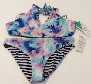 Splendid The Brighter Side Reversible Two Piece Swimsuit Girls Size 10 NWT - Picture 1 of 4