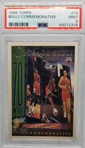 JORDAN - PIPPEN - RODMAN 1996 TOPPS COMMEMORATIVE CARD #72 PSA 9 MINT BULLS - Picture 1 of 2