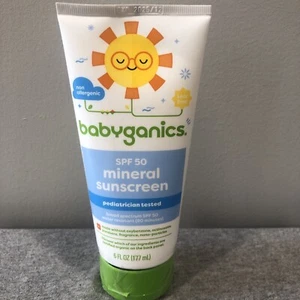 Baby Organic Broad Spectrum SPF 50 Mineral Sunscreen Lotion Kids 6 Oz NEW - Imagen 1 de 8