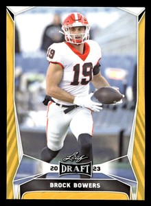 2023 Leaf Draft Brock Bowers #18 Georgia Bulldogs Gold