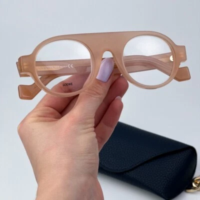 Anteojos Loewe Mujer Rosa Claro Brillante Demo Redondos LW50009I 072 NUEVOS Foto 1 de 4