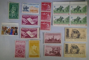 Estampillas postales de Estados Unidos: Scott 943 969 979 1077 E21 1100 1176 C65 1442 1468 1478 - Imagen 1 de 3