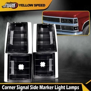 Corner Signal Side Marker Lamps Black Fit For Chevy CK C10 1500 2500 3500 Tahoe  - Picture 1 of 11