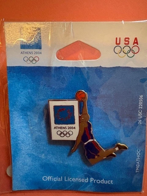 ATHENS OLYMPIC PINS ATHLETE BASKETBALL - Image 1 of 1