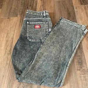 Dickie Girl Size 8 Carpenter Faded Black Jeans Waist 26 Inches - Picture 1 of 5