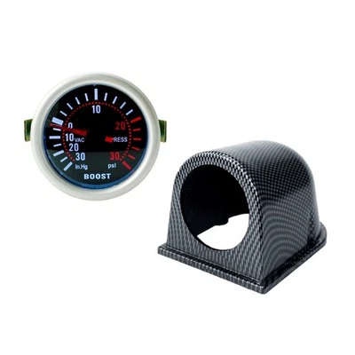 Medidor puntero PSI Turbo Boost Gauge 2 pulgadas 52 mm fibra de carbono estilo pod accesorios Foto 1 de 4