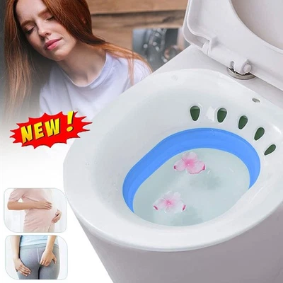 Foldable Hanging Toilet Sitz Bath for Postpartum Hemorrhoids Patients Healing UK - image 1 of 4
