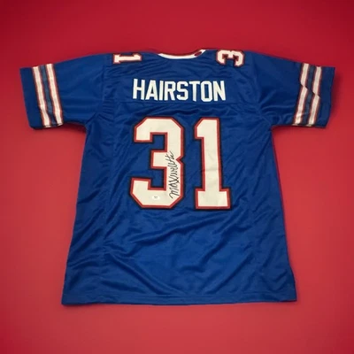 Maxwell Hairston Buffalo Bills Autograph Signed Blue Custom Jersey PSA COA Auto - Image 1 of 3