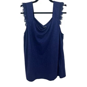 Soft Surroundings Na Pali Coast Top Womens Tank Top Large Crochet Lace NWT - Picture 1 of 8