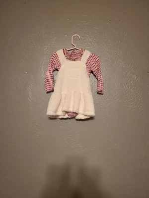 Cozy First Impressions Striped Red One Piece & Cream Fleece Dress NWT 12 Months - Image 1 of 4