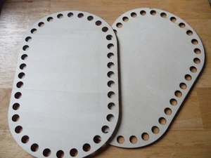 2 ovale Taschenböden für selbst hergestellte Taschen ca. 30 x 20 cm - Bild 1 von 2