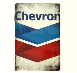 Chevron Gasoline 8 x 12 Novelty Metal Sign Shrink-Wrapped New! - Picture 1 of 2