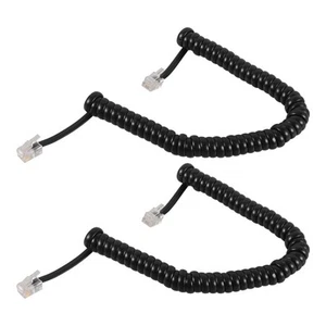 2Pcs Coiled Phone Cords for Telephone Durable Receiver Cable - Zdjęcie 1 z 12