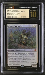 WARREN WARLEADER Bloomburrow Foil Mythic CGC Pristine 10 MTG [Nostalgium] - Picture 1 of 2