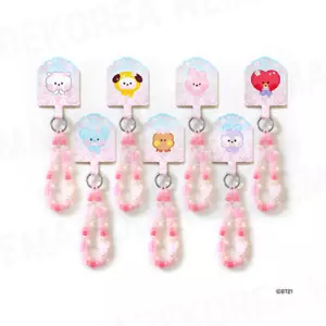 Soporte para etiquetas de teléfono BT21 minini versión flor de cerezo Productos oficiales K-POP - Imagen 1 de 22