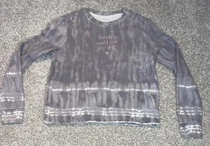 Abercrombie Kids Girls Sweatshirt I Wish I Could Text My Dog Sz 11/12 - Picture 1 of 7