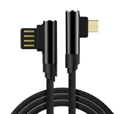 2 Pezzi - Cavo USB-USB C - connettori 90 Gradi - Carica Veloce 2,4A-Sync 1 metro - Immagine 1 di 4