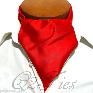 PARA HOMBRE ROJO SÓLIDO Estilo Gratuito Informal Ascot Corbatas Formal Fiesta Boda - Imagen 1 de 1