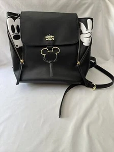 Disney Bioworld Mickey Mouse Negro Mini Mochila Cartera Cuero Sintético NUEVO SIN ETIQUETA - Imagen 1 de 9