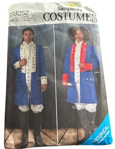 Revolutionary War Jacket Washington Cosplay Reenactor Pattern 34-52 Cosplay - Picture 1 of 3