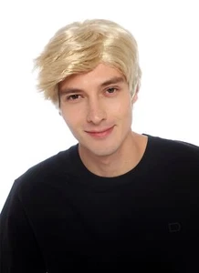 Perücke Herren Männer kurz wellig gescheitelt Scheitel Hellblond Blond 92086 - Bild 1 von 7