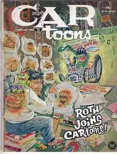 CARtoons #12 June July 1963 Peterson Magazine ED Big Dady ROTH Hot Rod DRAG - Picture 1 of 2