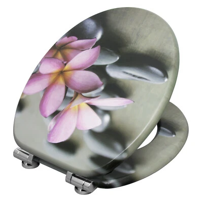 WC-Brille Toilettendeckel WC Sitz Deckel Toilettensitz Absenkautomatik 0452MTG - Bild 1 von 3