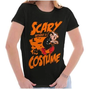 Halloween Gargamel Scary Without A Costume Womens Top Junior Graphic Tee - Picture 1 of 7