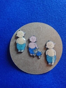 Vintage Jeans For Genes Enamel Pin/Lapel Badges X 3 - Picture 1 of 2