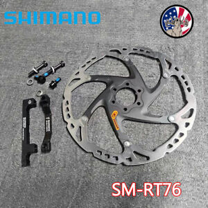 Shimano Deore XT RT76 Disc Brakes Rotors 160 180 203mm Bike Caliper 6 Bolt Rotor