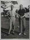 1934 Press Photo Charles Munn, Major Price Harrison golf at Palm Beach Fla