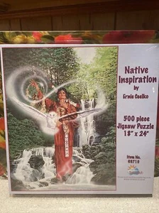 SunsOut 500 Piece Native Inspiration Jigsaw Puzzle, Owl Water Fall Dreamcatcher - Picture 1 of 4