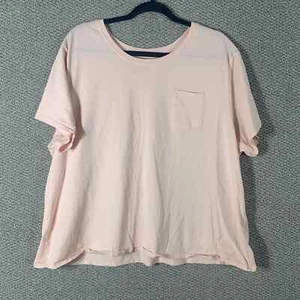 The North Face Womens Shirt Size 2X Pink Short Sleeves Pocket Crew Neck Pullover - Picture 1 of 10