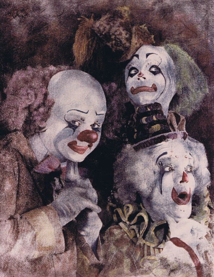 НЕДАВНО НАЙДЕННЫЙ! HENDRICKSON вручную тонированный, подписанный фото 11 «x 14» винтажные клоуны MP37 - Изображение 1 из 1