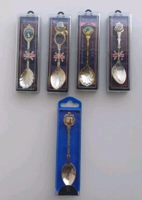 Watsons Collection Silver Plated Souvenir Teaspoons x 4 + St Marys Warwick Boxed - Image 1 of 4