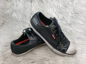 LEVI'S Black Denim Casual Sneakers Size 8 / 41 - Picture 1 of 6