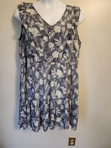 Vestido Hippie Como Vintage Floral Volantes Fluido 2X XXL - Imagen 1 de 7