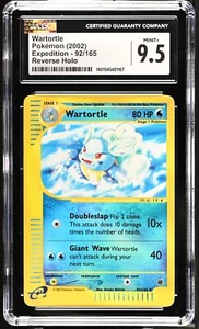 CGC 9.5 MINT+ Wartortle 2002 Expedition 92/165 Reverse Holo Pokemon Card psa - Picture 1 of 2