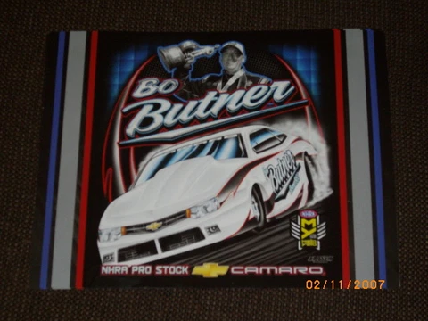2017 BO BUTNER "BO BUTNER RACING" VERSION 2 PRO STOCK CHEVY CAMARO NHRA POSTCARD Cover