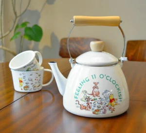 Disney Winnie the Pooh enamel kettle pot kitchen IH Stove top 2.0L - Picture 1 of 3