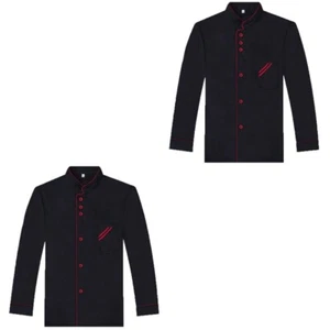 Set of 2 Langärmlige Kochjacke Kochmantel Kochjacken Individuelle Kind - Bild 1 von 12