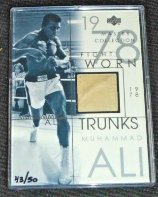 2000 UD Upper Deck Muhammad Ali Master Collection Fight Worn Trunks #d 43/50 - Image 1 of 2