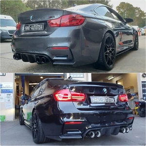 V Style Real Carbon Fiber Rear Diffuser FOR BMW M3 M4 F80 F82 F83 (2014 -2020) - Picture 1 of 13