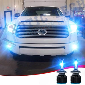 Pair Super Bright 8000K Ice Blue H4 LED Bulb Headlight For Toyota Tundra VW Fit - Picture 1 of 12