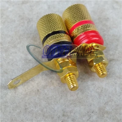 2pcs Speaker Cable Banana Connector Amplifier Terminal Binding Posts new - Image 1 of 4