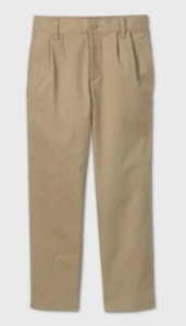 Cat & Jack Boy's Stretch Uniform Pleated Chino Pants Color Khaki Size 6 NWT - Picture 1 of 2
